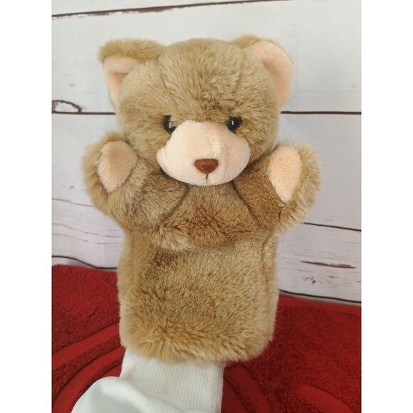 Vintage 24K Gold Polar Puff Plush Teddy Bear Hand Puppet - Picture 7 of 10